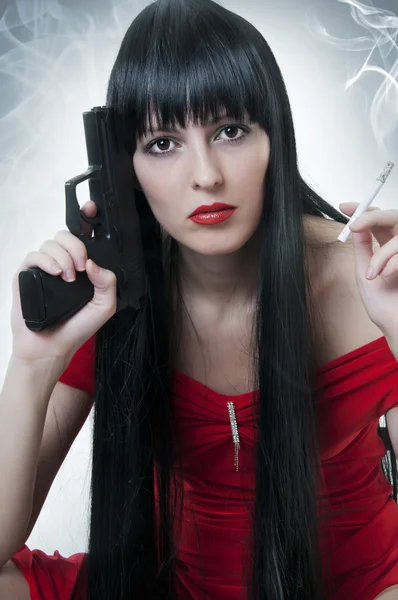 Bad Girl Smoking — Stock Photo © Katalinks #6223772