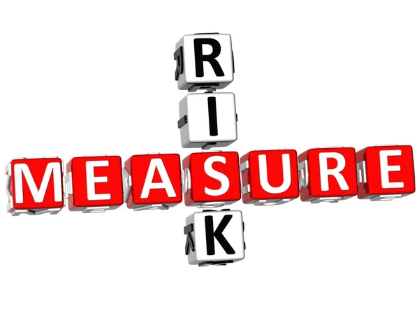 3D Risk Measure Crossword — Stock Photo, Image