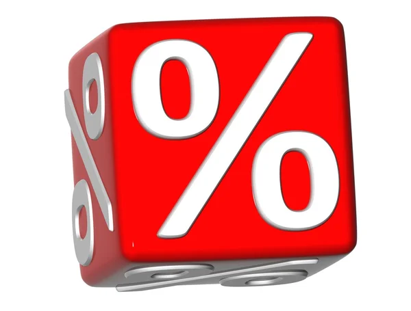 3D Percentage Sign — Stock Photo, Image