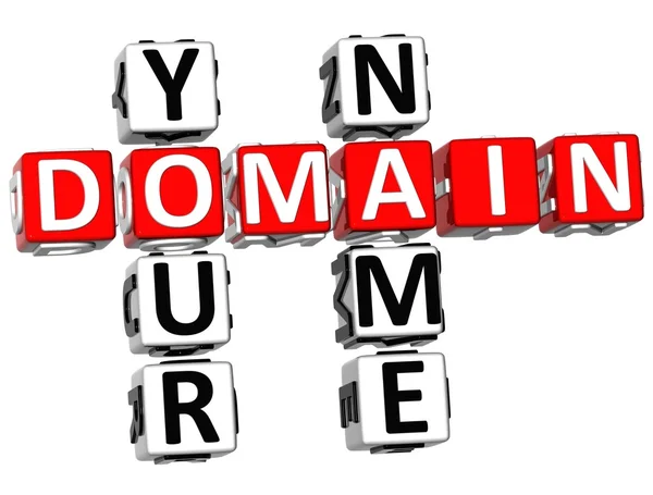 3d domain Ihr Name Kreuzworträtsel — Stockfoto