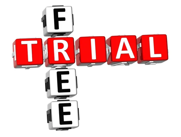 3D Free Trial Crossword — Stock Photo, Image