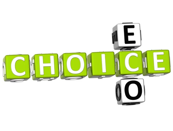 Crucigrama 3D Eco Choice —  Fotos de Stock