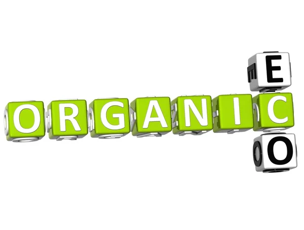 3D Organic Eco Crossword — Stock Photo, Image