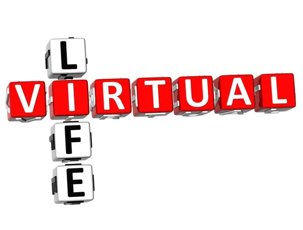 3D Virtual Life Crossword — Stock Photo, Image