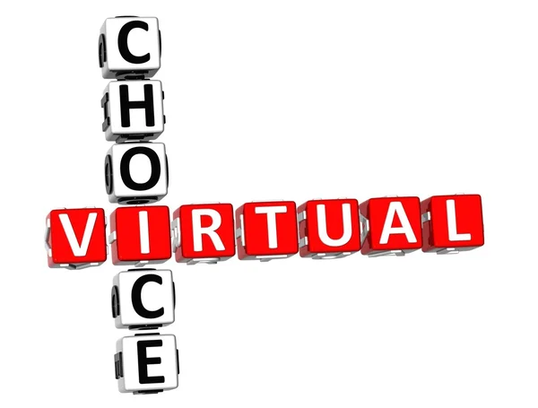 3D Virtual Choice Palavra cruzada — Fotografia de Stock