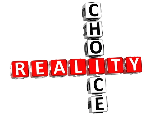 3D Reality Choice Crossword — Stock Photo, Image