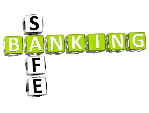 Safe Banking Crossword — Stockfoto