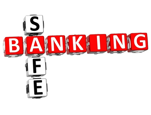 Safe Banking Crossword — Stock Photo, Image