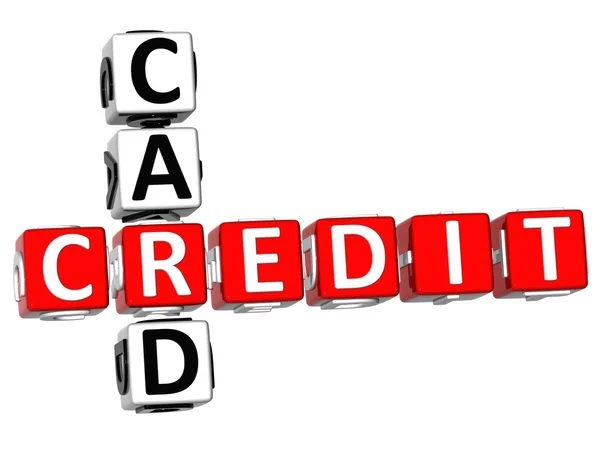 Palavra cruzada de cartão de crédito — Fotografia de Stock