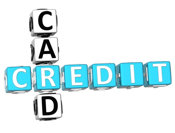 クレジット カードのクロスワード — ストック写真