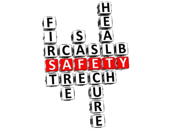 Safety First Crossword — Stock Photo, Image