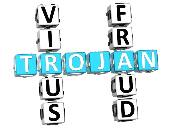 Virus Trojan Fraud Crossword — Stock Photo, Image