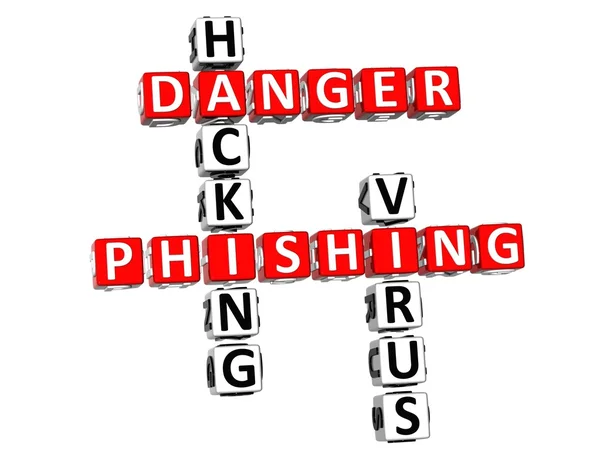 Phishing-Gefahr Kreuzworträtsel — Stockfoto