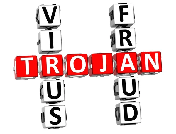 Virus Trojan Fraud Crossword — Stock Photo, Image