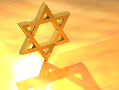 Star of David Gold Sign clipart