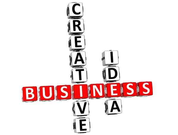 3D Business Creative Idea Crossword — Stock Photo, Image