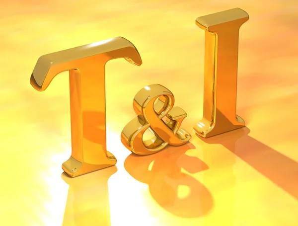 Comércio e Indústria Gold Sign — Fotografia de Stock