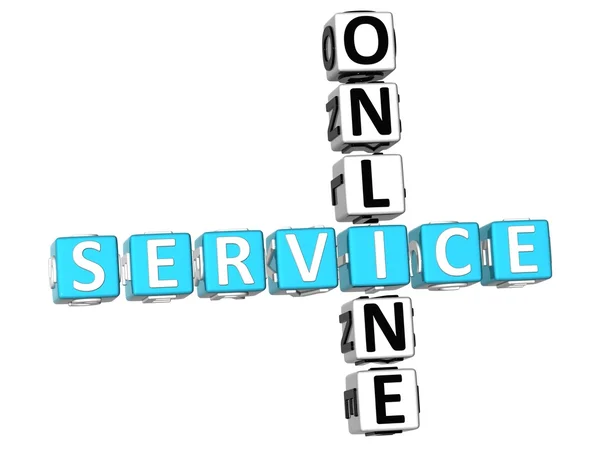 3D Service Online Crossword — Stock Photo, Image