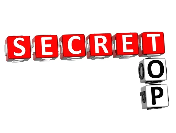 3d streng geheimes Kreuzworträtsel — Stockfoto
