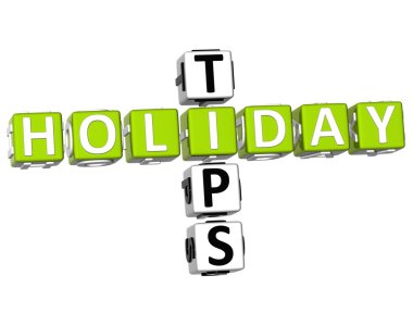 3D Holiday Tips Crossword clipart