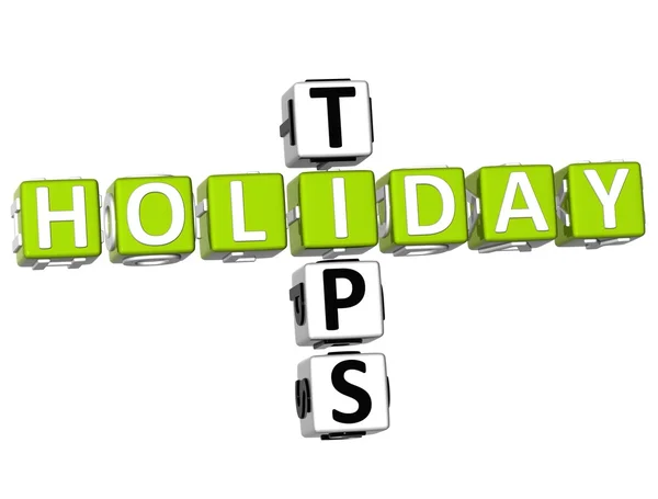 3D Holiday Tips Palavras cruzadas — Fotografia de Stock