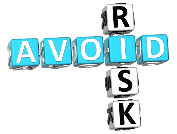 3D Aviod Risk Crossword — Stock Photo, Image