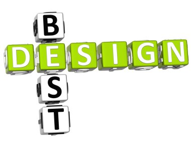 3D Best Design Crossword clipart