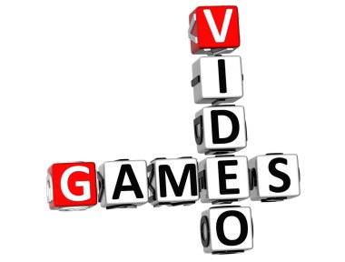 3D Video Games Crossword clipart