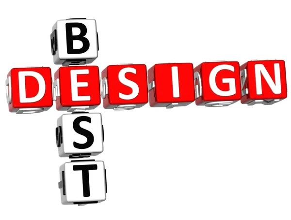 3D Best Design Crossword — Stock Photo, Image