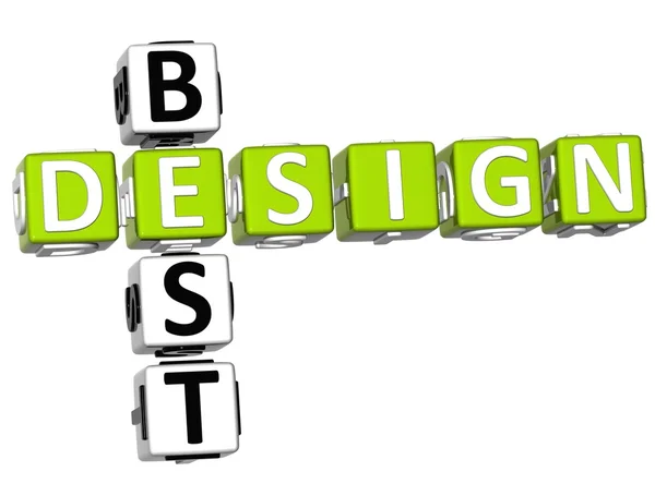 3D Best Design Crossword — Stock Photo, Image