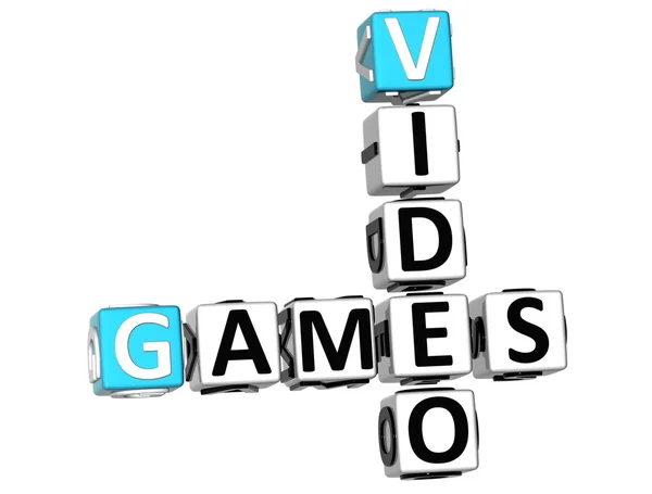 3D Video Games Palavras cruzadas — Fotografia de Stock