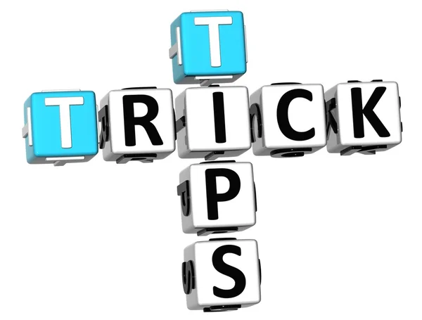 3D Trick Tips Crossword — Stock Photo, Image
