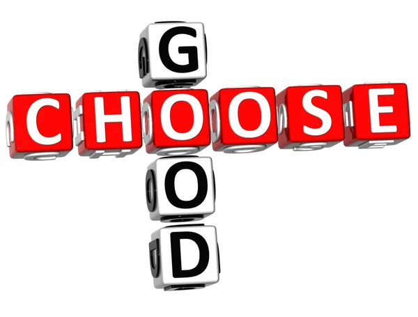 3D Good Choose Crossword — Stock Photo, Image