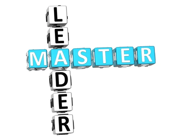 Crucigrama de líder maestro 3D — Foto de Stock