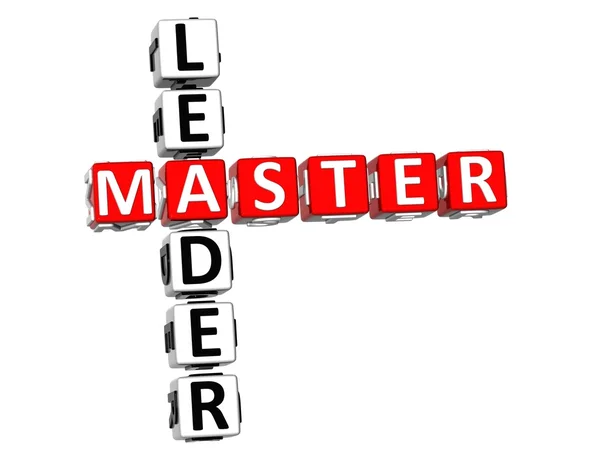 3D-master leider kruiswoordraadsel — Stockfoto