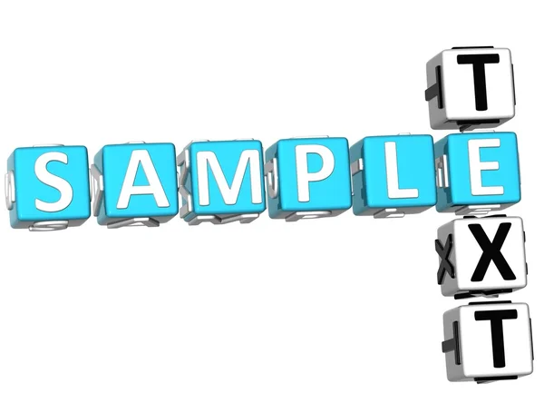 stock image 3D Sample Text Crossword