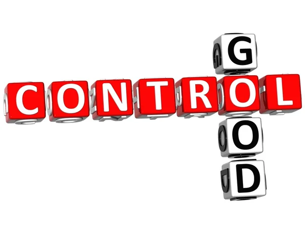 3D Good Control Crossword — Stock Photo, Image