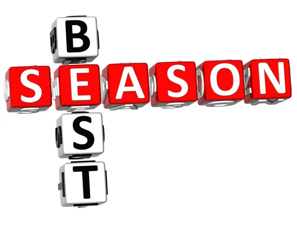 3D best Season Crossword — Stock Photo, Image
