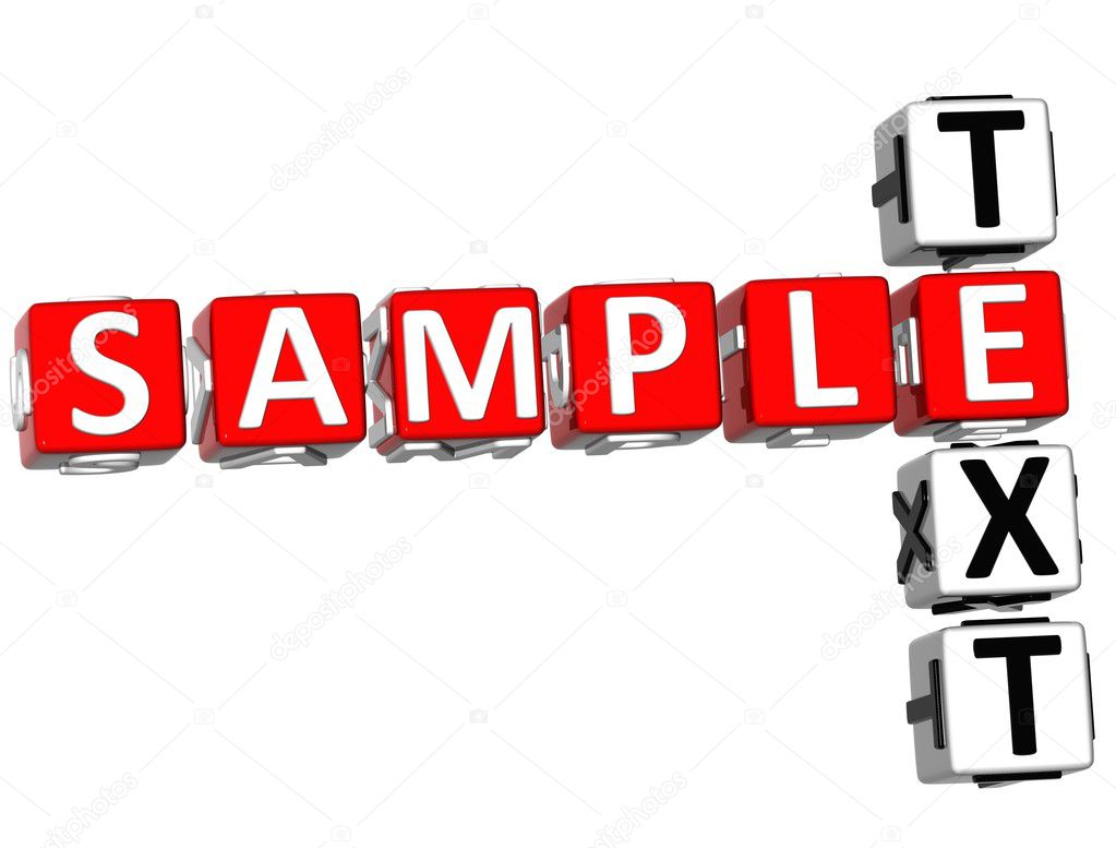 3D Sample Text Crossword Stock Photo by ©Curioso Travel Photography 5897519
