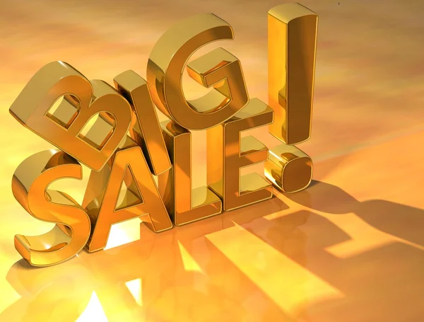 Big Sale Gold Text — Stock Photo, Image