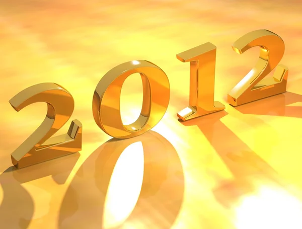 Schöne goldene Farbe Neujahr Design-Kunst — Stockfoto