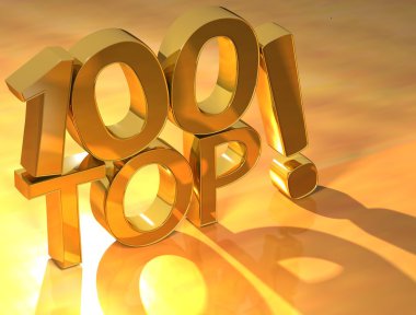 3D Top Hundred Text clipart