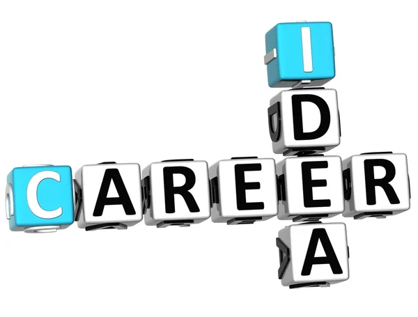 3D Career Idea Crossword — Stock Photo, Image