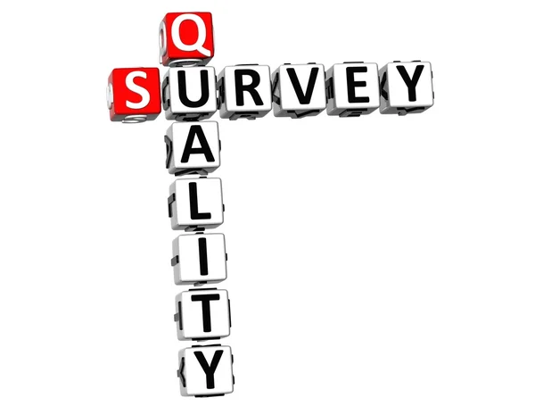3D Quality Survey Crossword — Stock Photo, Image