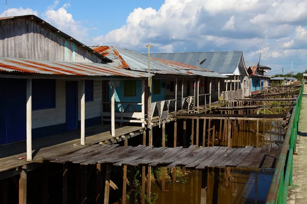 stock image Indian community in Peruvian Amazon