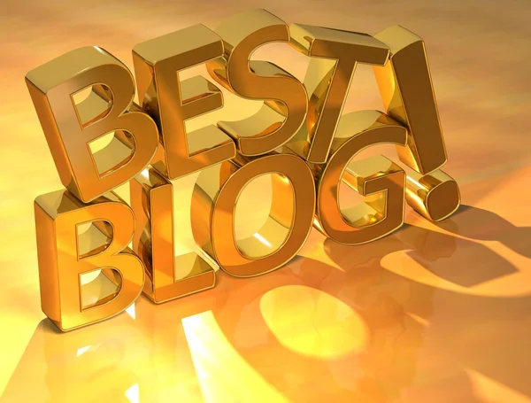Melhor Blog Ouro Texto — Fotografia de Stock