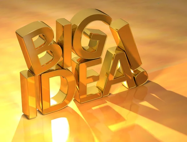 Big Idea Gold Text — Stock Photo, Image