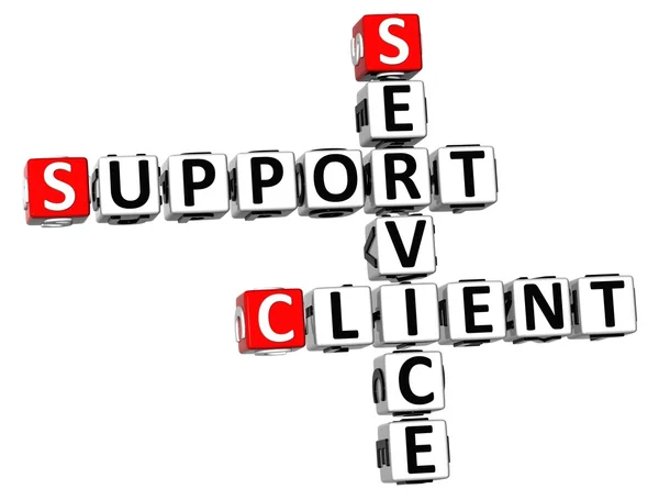 3D Support Client Service Crossword — Stock Photo, Image