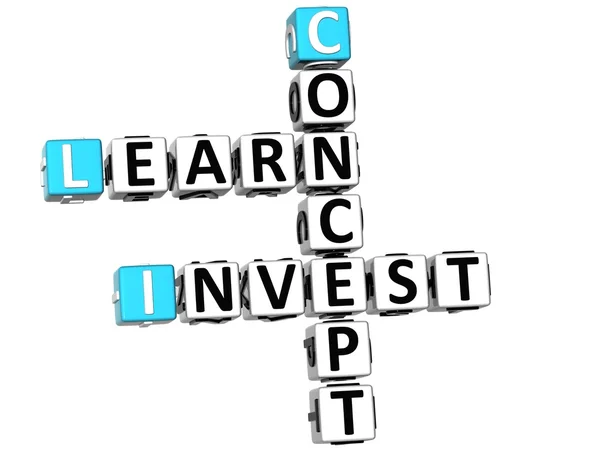 3D Learn Invest Concept — Stock Photo, Image
