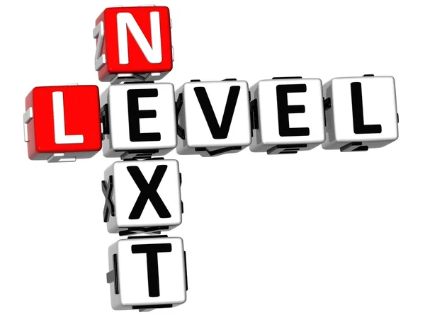 3D Next Level Crossword — Stock Photo, Image